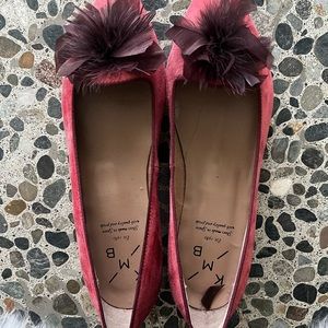 Anthropologie suede flats super cute. Mauve color